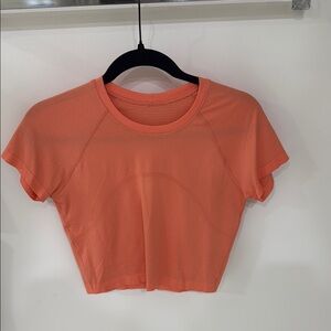 Women's Orange Short Sleeve Top
